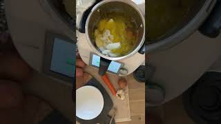 Crema de porrusalda con bacalao y huevas velocidadcuchara thermomix recetasthermomix verduras [upl. by Hamlin]