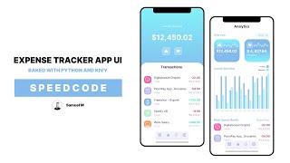 How To Create Finance Tracker AppSpeedcode  PythonKivy [upl. by Anhcar]