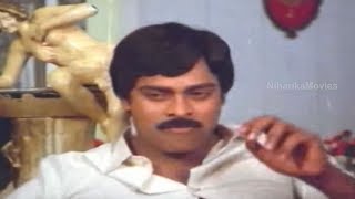 Chiranjeevi Fools Radha  Love Scene  Raktha Sindhuram Movie Scenes [upl. by Hama452]