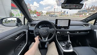 New Toyota RAV4 PHEV Facelift Test Drive POV 2024 [upl. by Nittirb]