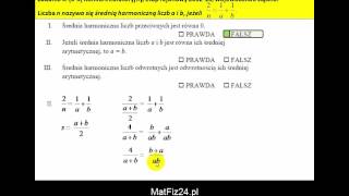 Średnia harmoniczna  Zadanie 4  MatFiz24pl [upl. by Neeneg]