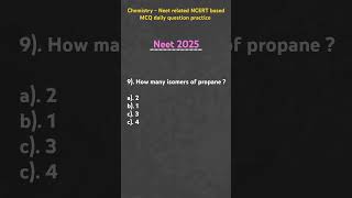 Isomerism chemistry NCERT based MCQ new neetmotivational aiims study medicalentranceexam viral [upl. by Amocat324]