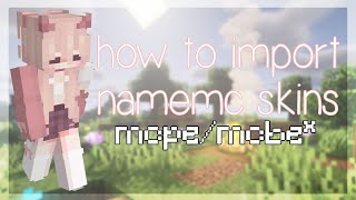 how to import namemc skins to mcpe  mcbe [upl. by Ilecara]