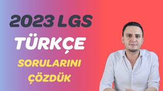 LGS 2023 TÜRKÇE SORU ÇÖZÜMÜ  TÜRKÇE CİDDEN KOLAY MIYDI [upl. by Oecam]