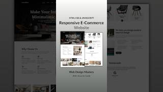 ECommerce Landing Page Using HTML CSS amp JavaScript webdevelop htmlcsstutorial webdesign [upl. by Ainafetse]