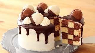 サンセバスチャン：生チョコケーキの作り方 Chocolate Chess Board Cake｜HidaMari Cooking [upl. by Kassaraba]