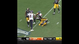 Courtland Sutton catches for a 26yard Gain vs Pittsburgh Steelers [upl. by Elicec]