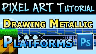 Pixel Art Tutorial  How to make Metallic Platform Tiles in Photoshop [upl. by Enrika]