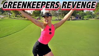 ALTERNATE SHOTS GREENKEEPERS REVENGE WITH OLIVIA COOKE  European Tour Foursomes Golf [upl. by Gnuhc]