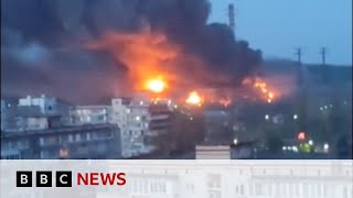 Ukraine war Russian strikes destroy key power plant in Kyiv  BBC News [upl. by Serge]