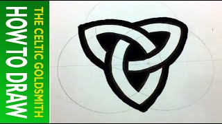 How to Draw Celtic Patterns 36  Perfect Triskele positive [upl. by Annaeiluj849]