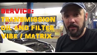 Replace Transmission Fluid amp Filter  Toyota Matrix  Pontiac Vibe FWD [upl. by Almond]