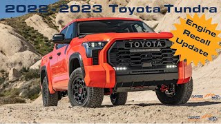 20222023 Toyota Tundra Engine Recall Update [upl. by Nitsoj]