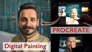 Procreate Portrait Painting Timelapse on iPad 🖌️📱 ArtTutorial ProcreateTimelapse digitalart [upl. by Ellenad467]