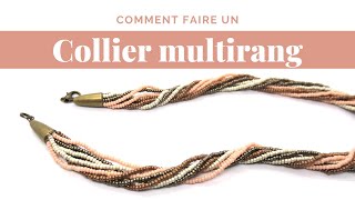 Collier multirang en rocailles  Perles et Créations [upl. by Hagood]