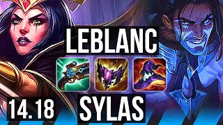 LEBLANC vs SYLAS MID  Rank 5 LeBlanc Legendary 1238  TR Challenger  1418 [upl. by Launame674]