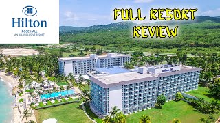 Hilton Rose Hall in Montego Bay Jamaica Full Review Ocean Front King Room Tour [upl. by Hanahs235]