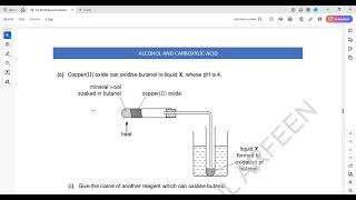 Alcohols and Carboxylic Acid Cambridge IGCSE O level Chemistry Structure 1 Lesson 66 part d [upl. by Odnesor]