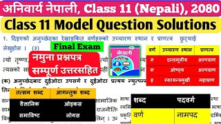 Class 11 Compulsory Nepali 2080 Model Question Solution  NEB Grade 11 Nepali with Solution [upl. by Lizabeth]