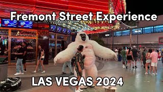 Fremont Street Experience in Las Vegas USA  Nightlife Experience [upl. by Hebbe]