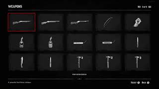 Red Dead Redemption 2 Full Complete List of All 63 Weapons  Compendium All WeaponsAchievement [upl. by Landmeier227]