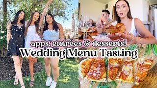 FOOD TASTING FOR OUR WEDDING trying our wedding menu [upl. by Earazed]