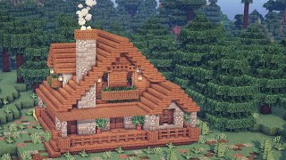 Minecraft  How to Build a Cozy Spruce Cabin  Taiga Biome  READ DESCRIPTION [upl. by Yevoc566]