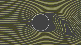 Streamlines for unsteady flow around a circular cylinder Re400 [upl. by Ruy362]