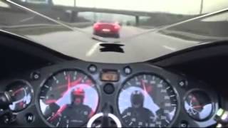 Ferrari vs Hayabusa Turbo 500kmh [upl. by Nosyarg]