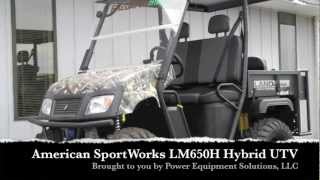 American SportWorks Landmaster LM650H Gas Elect Hybrid Camo UTV [upl. by Dorise481]