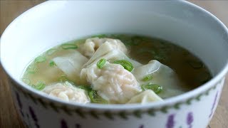 Receta fácil de Sopa Wonton o Wantán  Easy Wonton Soup Recipe l Kwan Homsai [upl. by Ihcekn]