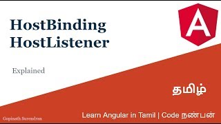 16 Host binding and Host listener  Learn Angular in Tamil  Code Nanban [upl. by Naga806]