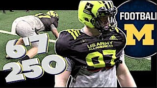 67 250 Athlete  Aidan Hutchinson Class of 2018  Michigan Commit  Army All American [upl. by Ric]