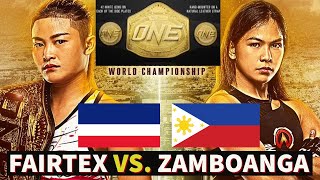 ISANG PINAY LALABAN SA MMA WORLD TITLE  STAMP FAIRTEX VS DENICE ZAMBOANGA [upl. by Liederman]