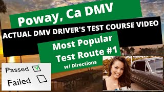 ACTUAL TEST ROUTE Poway CA DMV Behind The Wheel Drivers Training Education Course Adults Online [upl. by Ocihc]