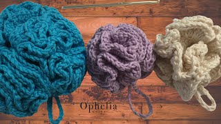 Ophelia Talks about Crocheting a COTTON SHOWER PUFF [upl. by Maxie]