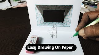 Drawing A 3D Hole Illusion That Looks Real Kay D Arts [upl. by Rimaj]