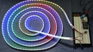 240 RGB LEDs NeoPixels Strip driven by MicroPython [upl. by Kelula]