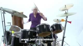 BackBeat Drumming Grandma  Marilyn Donadt Drums [upl. by Redna]