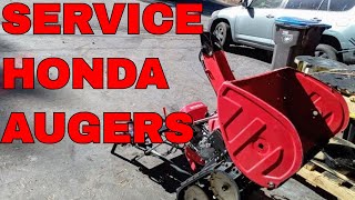 HOW TO SERVICE Honda Snowblower Augers [upl. by Ajtak385]