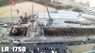 Liebherr LR 1750 Демонтаж элемента ТПК quotСветланаquot на станции метро quotНекрасовкаquot [upl. by Stephan]