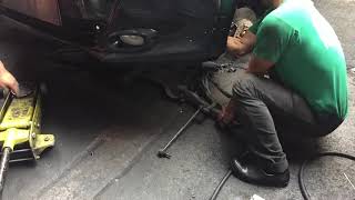 Honda jazz 2012 rack and pinion bushing repair exalta motors banawe qc eps electronic power steering [upl. by Ailed]