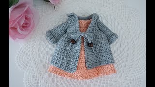 How to crochet doll dresses  doll clothes [upl. by Celeski]