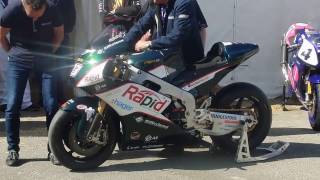 2014 PBM Aprilia motogp race bike Sight amp sound warm up [upl. by Ydrah]