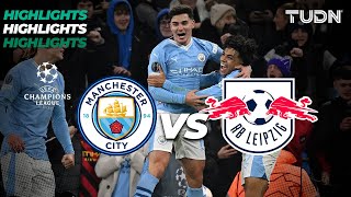 Manchester City vs RB Leipzig  HIGHLIGHTS  UEFA Champions League 2324  TUDN [upl. by Ardnola]