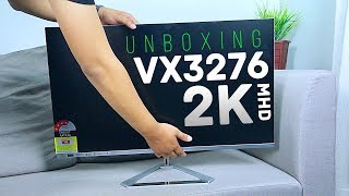 Unboxing monitor VX3276 2K MHD IPS panel with frameless design viewsonic [upl. by Dotson]