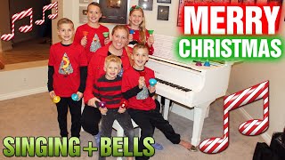 Jingle Bells Remix  Handbells Piano amp Singing  Family Fun Pack Christmas Song [upl. by Ivar]