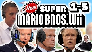 US Presidents Play New Super Mario Bros Wii 15 [upl. by Akierdna]