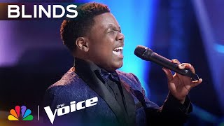 13YearOld Jaukeem Fortsons Unbelievable Performance of quotEasy On Mequot  The Voice Blind Auditions [upl. by Eillime]