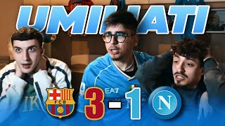 UMILIATI 🤬  🔴 BARCELLONA  NAPOLI 🔵 live reaction napoletana [upl. by Ludovick]